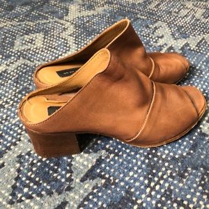 Steve Madden brown leather heeled mules